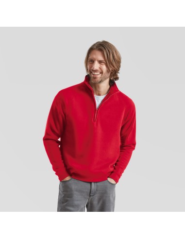 FRU-0620320-Premium Zip Neck Raglan Sweat